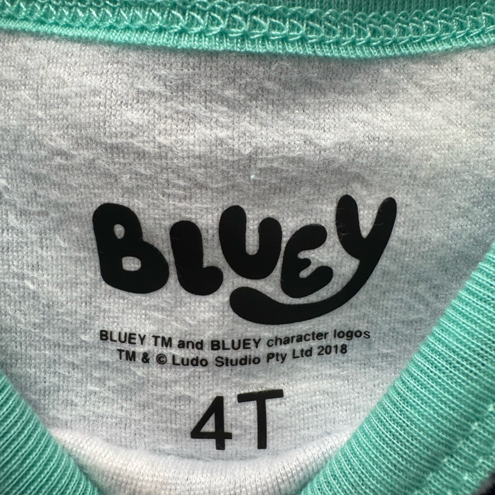 Bluey Kids 4T Footie Pajama 2 Piece Set - Navy and Multicolor - Picture 3 of 3